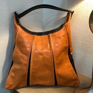 NWOT Hobo Rich Orange with Chocolate Brown